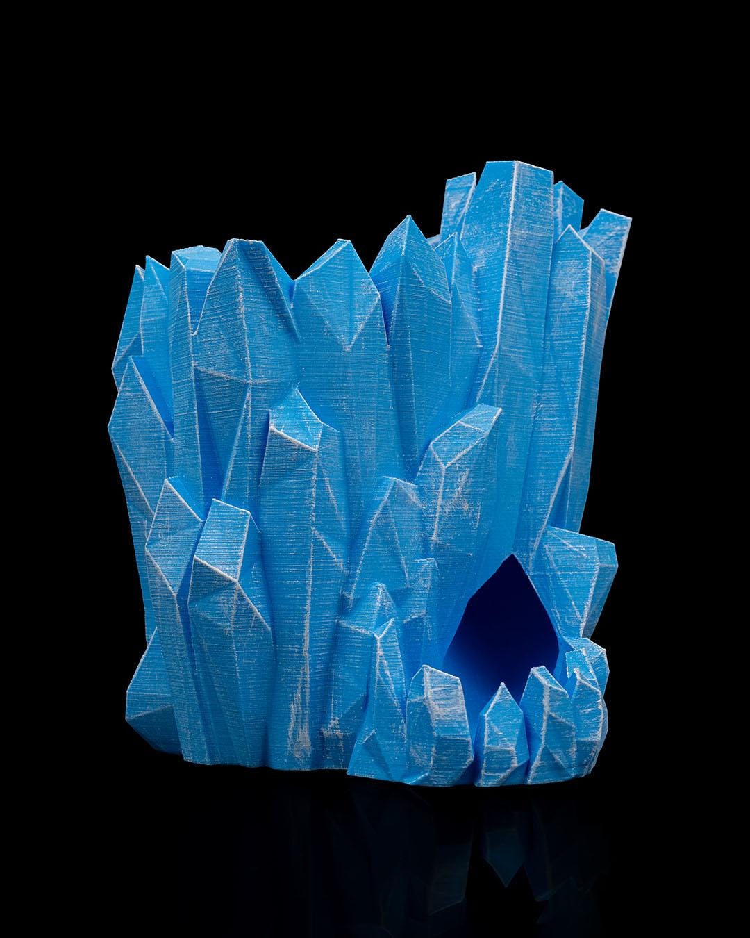 Crystal Ice Dice Tower β 3D Printed DND Dice Roller & Drink Holder