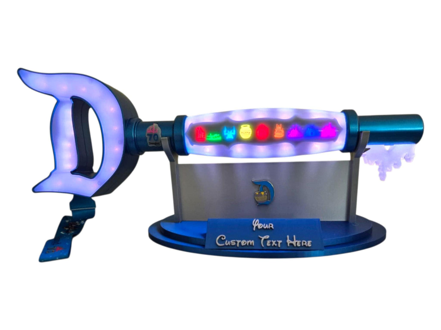 Customizable Key to Disneyland Stand with Pin Display - 3D Printed