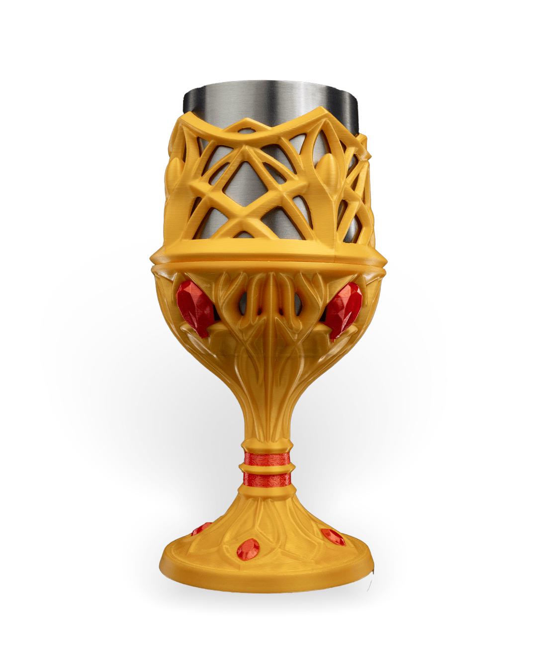 Royal Goblet 3D Printed, King Queen Tableware, Unique Drinkware, Royal Decor, Statement Piece