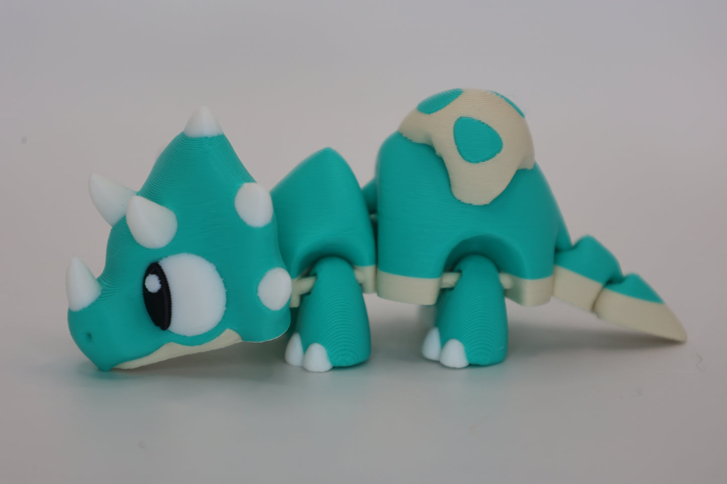 Triceratops and Egg | Articulated Dinosaur Fidget Toy | Cute Dino Gift or Decor | Collectible Desk Toy | Multiple Colors