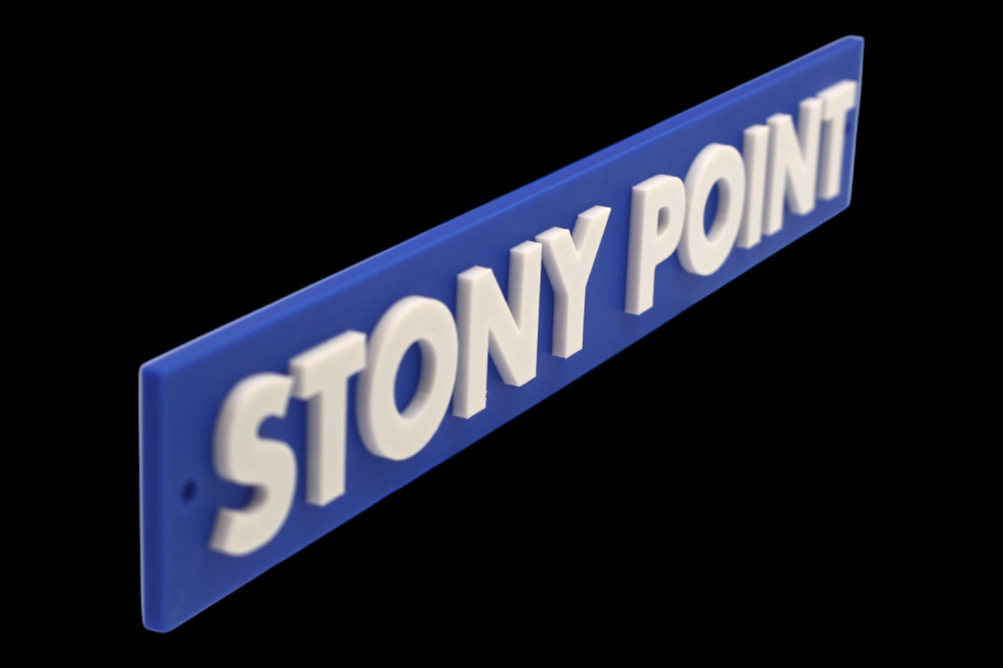 Conrail Style Station Sign β Customizable 3D Printed Railroad Plaque