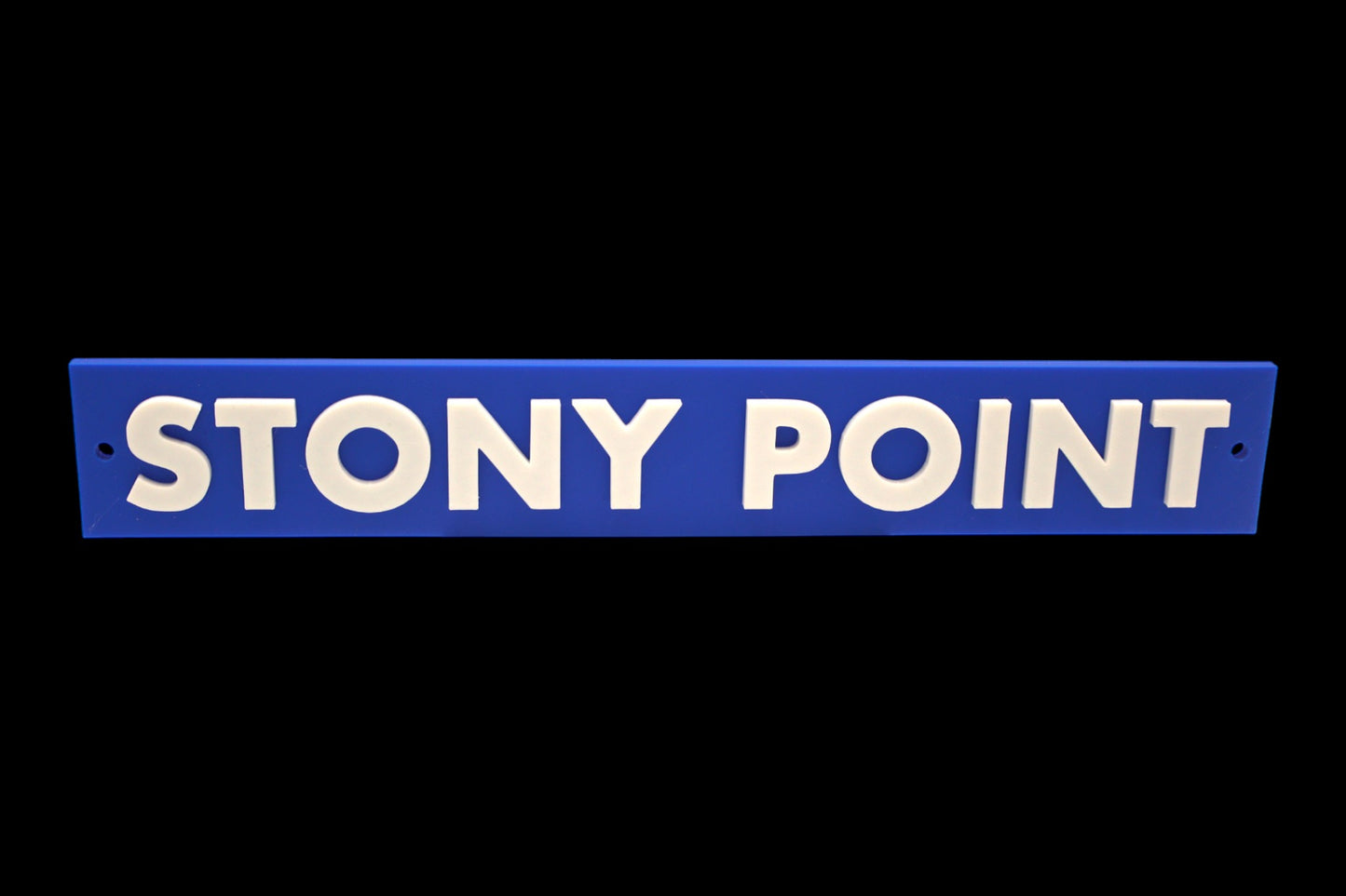 Conrail Style Station Sign β Customizable 3D Printed Railroad Plaque