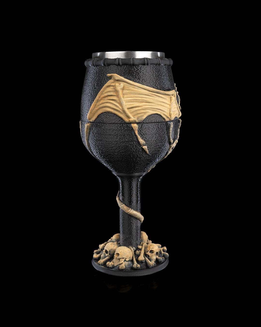 Dragon Skeleton Goblet 3D Printed, Dragon Tableware, Unique Drinkware, Renaissance Decor, Statement Piece
