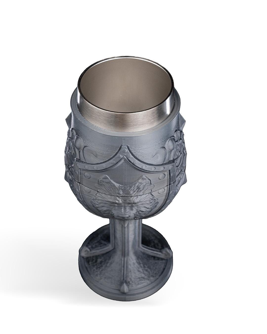 Chivalric Goblet 3D Printed, King Queen Tableware, Unique Drinkware, Royal Decor, Statement Piece