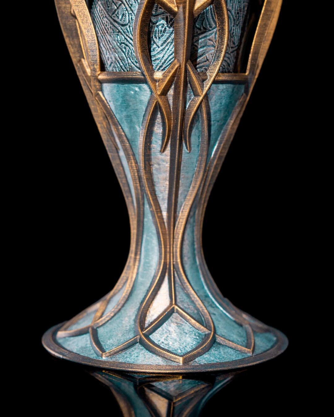 Enchanting Hand Painted Elven Goblet - Unique Tableware for Fantasy Lovers