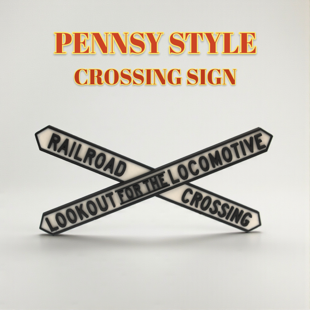 Pennsy Style Railroad Crossing Sign – 3D Printed Replica Plaque