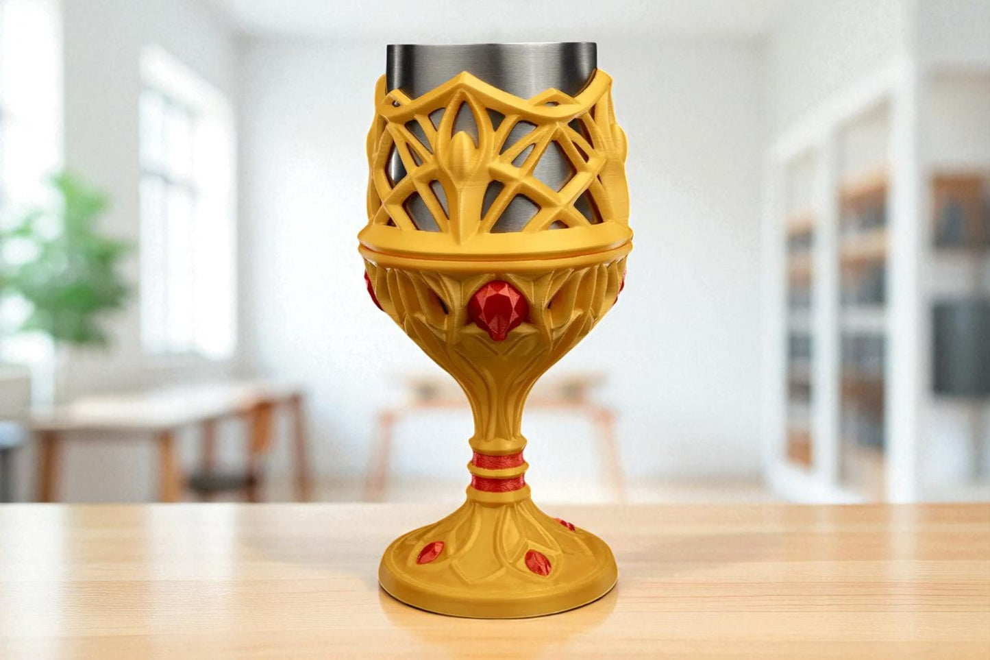 Royal Goblet 3D Printed, King Queen Tableware, Unique Drinkware, Royal Decor, Statement Piece