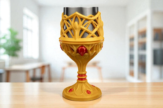 Royal Goblet 3D Printed, King Queen Tableware, Unique Drinkware, Royal Decor, Statement Piece