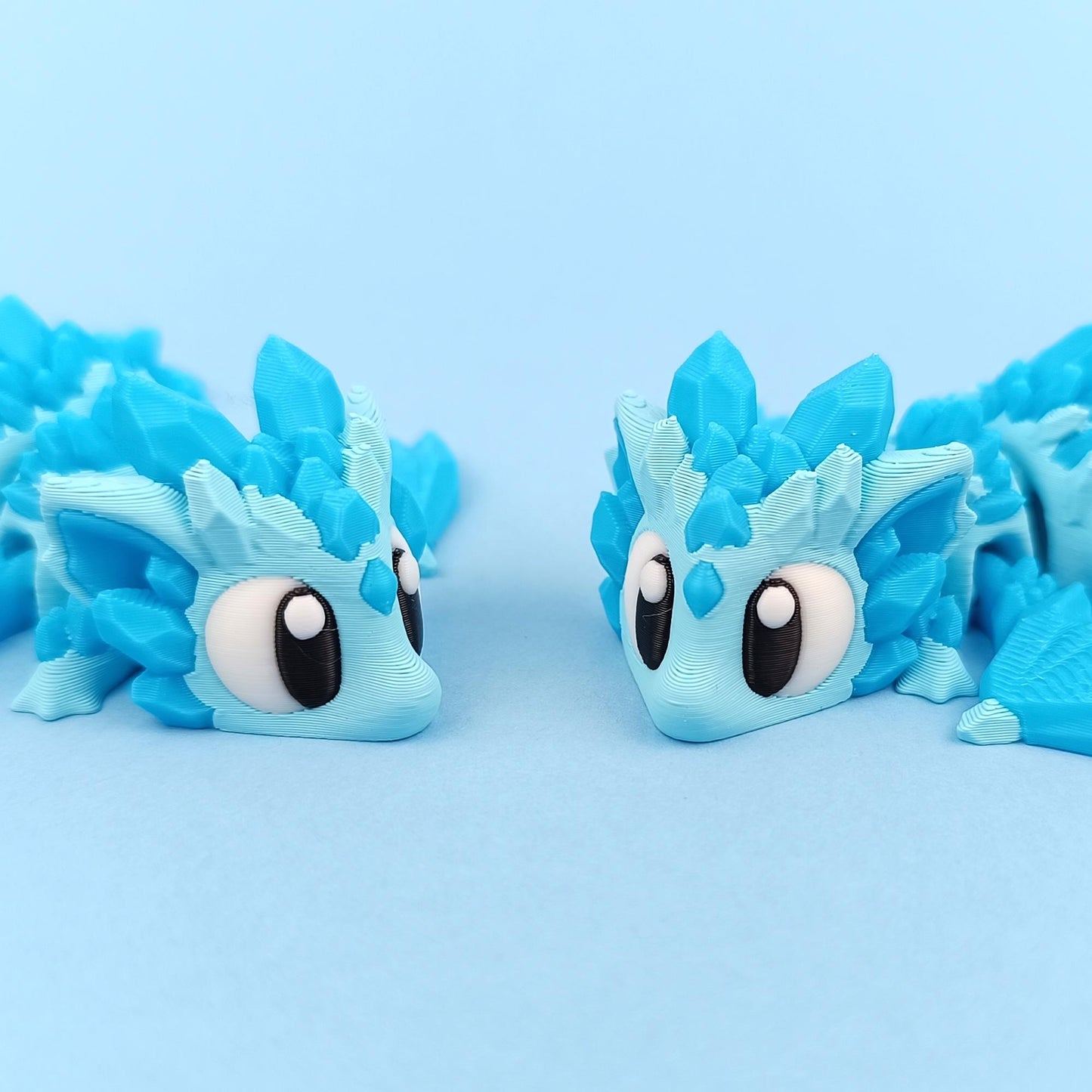 Crystal Dragon and Egg - Cute 3D Printed Articulated Fidget Toy