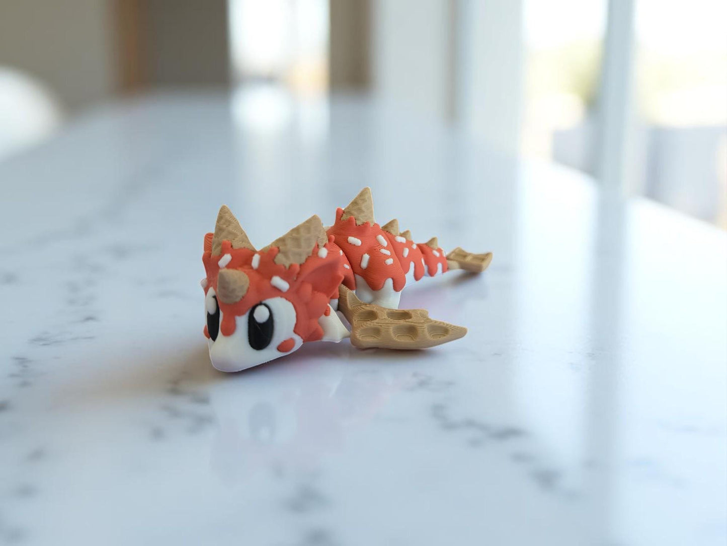 Sugar Rush Dragon and Egg - Cute 3D Printed Articulated Fidget Toy