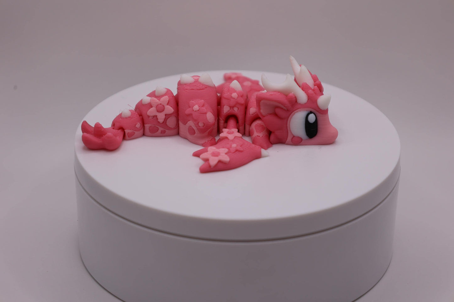 Cherry Blossom Dragon and Egg - Cute 3D Printed Articulated Fidget Toy