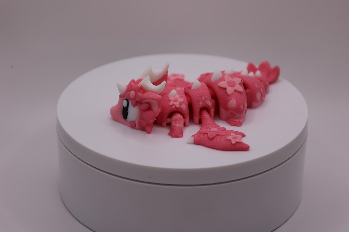 Cherry Blossom Dragon and Egg - Cute 3D Printed Articulated Fidget Toy