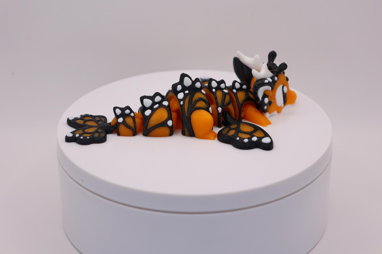 Monarch Butterfly Dragon and Egg - Cute 3D Printed Articulated Fidget Toy