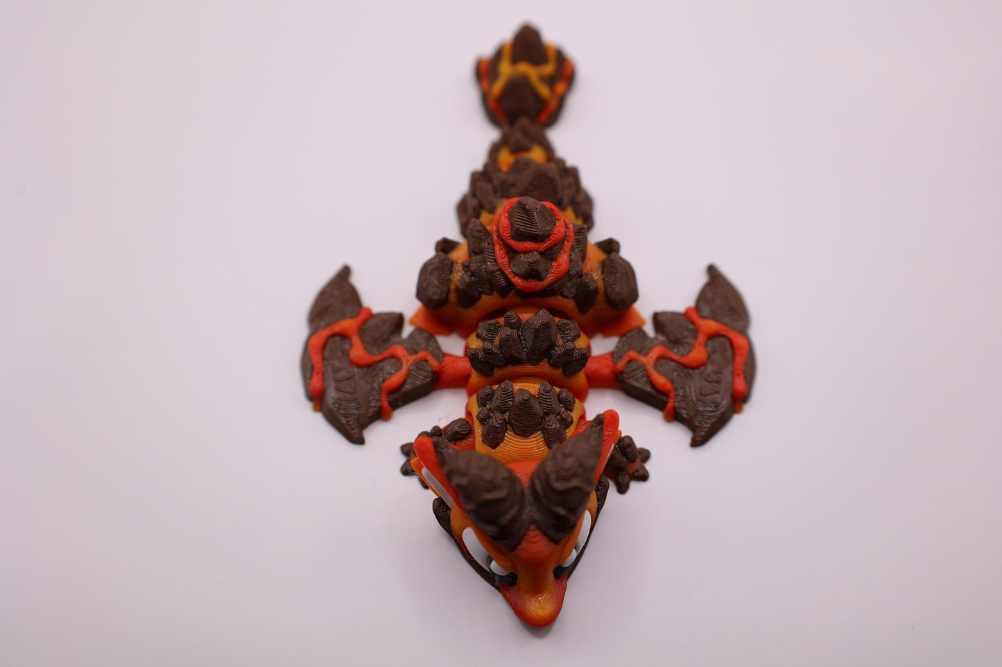 Lava Dragon and Egg - Cute 3D Printed Articulated Fidget Toy