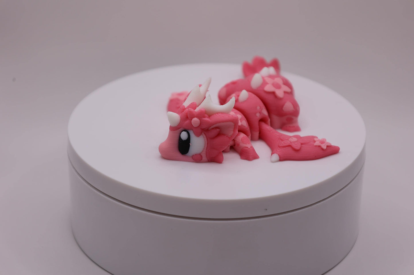 Cherry Blossom Dragon and Egg - Cute 3D Printed Articulated Fidget Toy