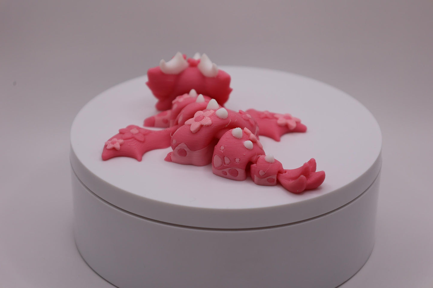 Cherry Blossom Dragon and Egg - Cute 3D Printed Articulated Fidget Toy