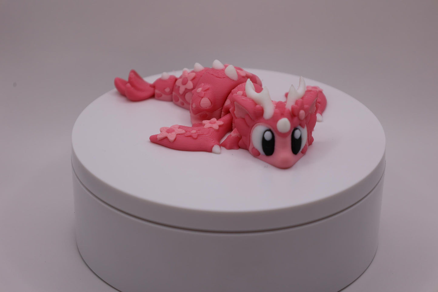 Cherry Blossom Dragon and Egg - Cute 3D Printed Articulated Fidget Toy