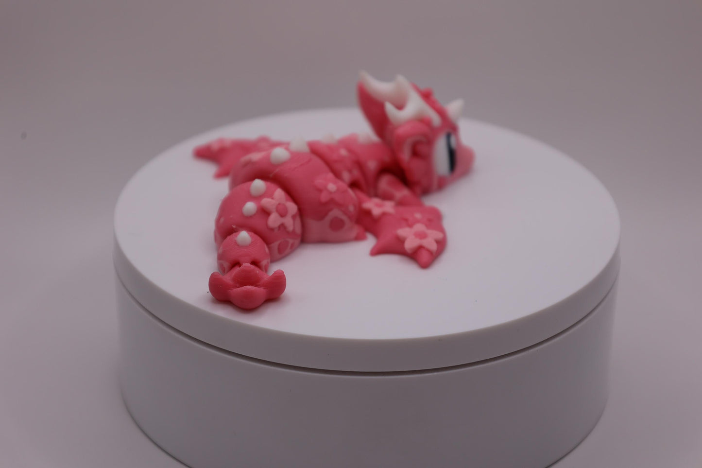 Cherry Blossom Dragon and Egg - Cute 3D Printed Articulated Fidget Toy