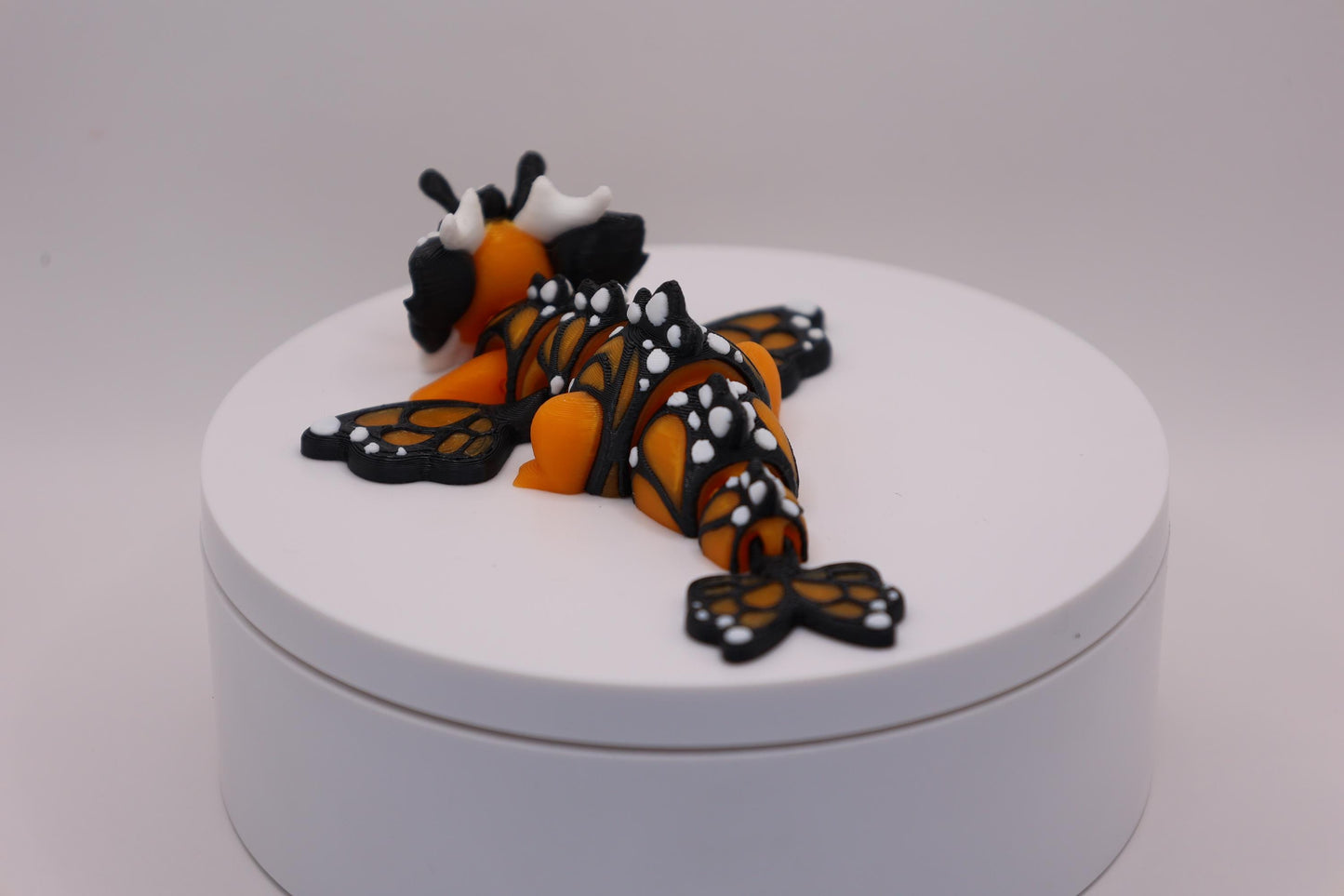 Monarch Butterfly Dragon and Egg - Cute 3D Printed Articulated Fidget Toy
