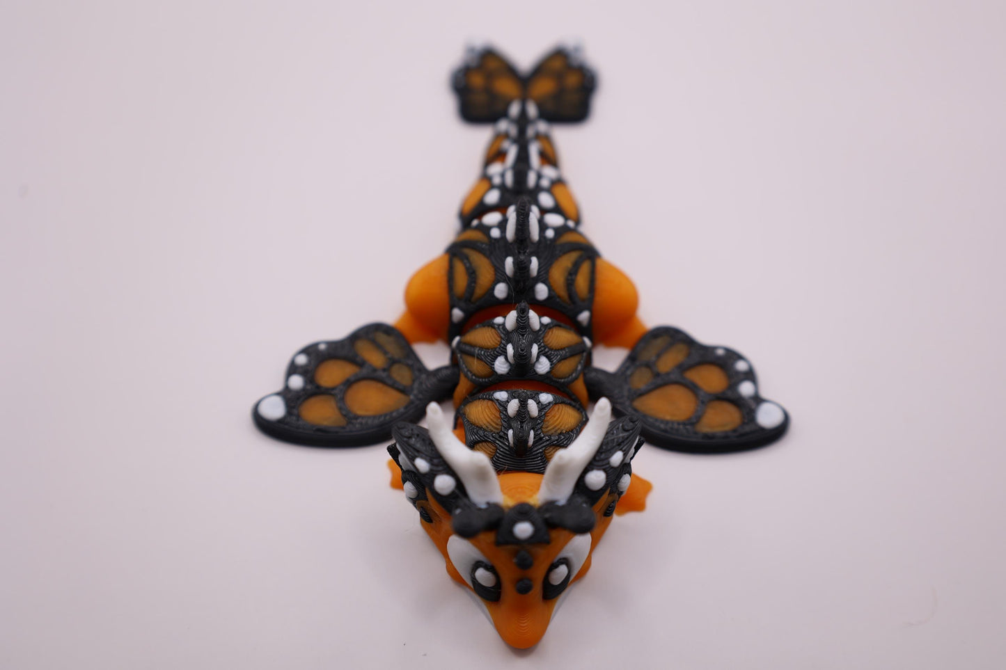 Monarch Butterfly Dragon and Egg - Cute 3D Printed Articulated Fidget Toy