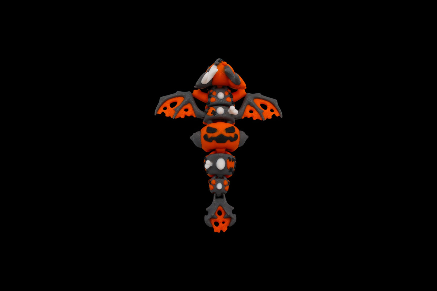 Halloween Dragon & Egg – Articulated 3D Printed Figurine, Spooky Decor, Fidget Set