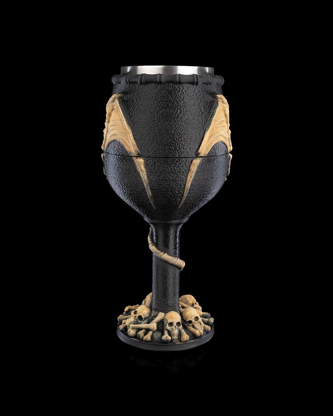 Dragon Skeleton Goblet 3D Printed, Dragon Tableware, Unique Drinkware, Renaissance Decor, Statement Piece