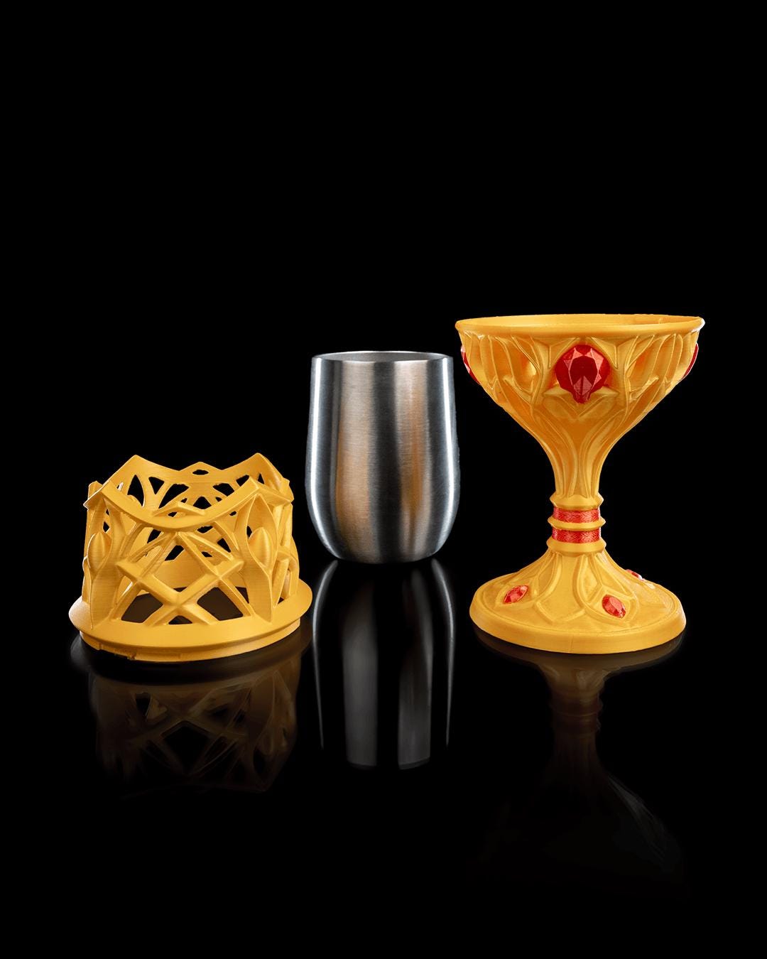 Royal Goblet 3D Printed, King Queen Tableware, Unique Drinkware, Royal Decor, Statement Piece