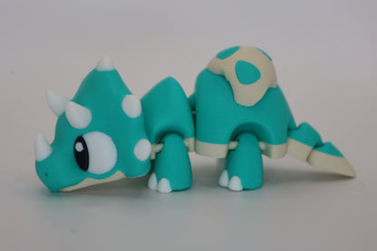 Triceratops and Egg | Articulated Dinosaur Fidget Toy | Cute Dino Gift or Decor | Collectible Desk Toy | Multiple Colors