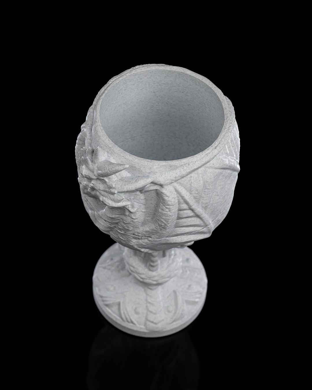 Dragon Goblet 3D Printed, Medieval Tableware, Unique Drinkware, Royal Decor, Statement Piece