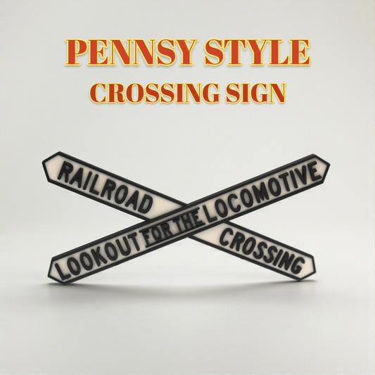 Pennsy Style Railroad Crossing Sign – 3D Printed Replica Plaque