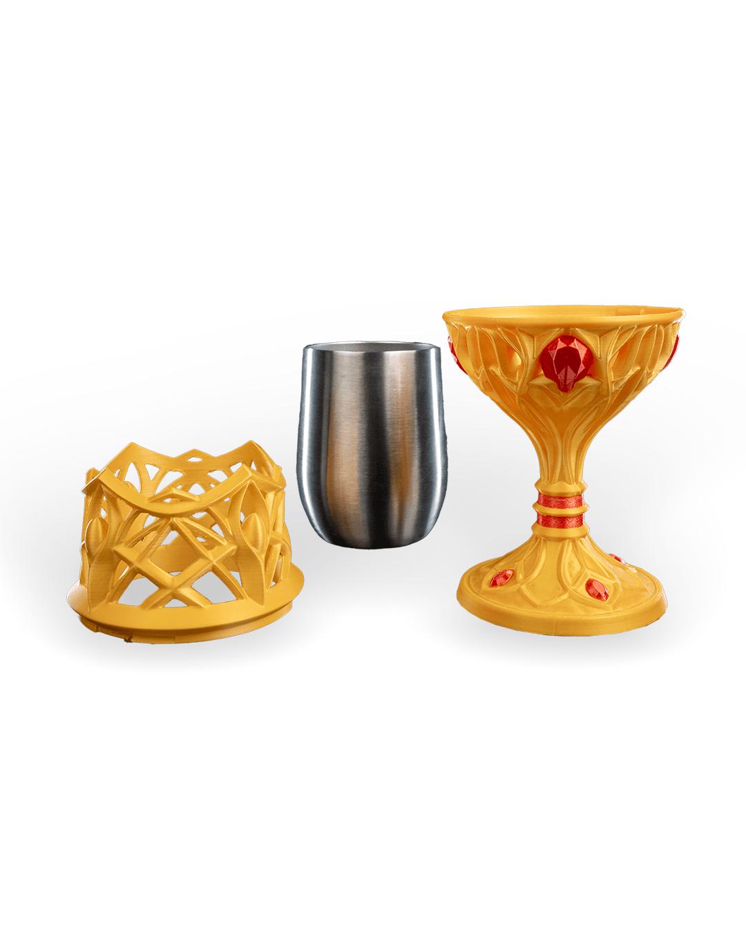 Royal Goblet 3D Printed, King Queen Tableware, Unique Drinkware, Royal Decor, Statement Piece