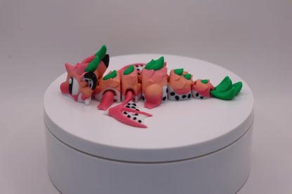 Dragon Fruit Dragon and Egg - Cute 3D Printed Articulated Fidget Toy