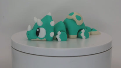 Triceratops and Egg | Articulated Dinosaur Fidget Toy | Cute Dino Gift or Decor | Collectible Desk Toy | Multiple Colors